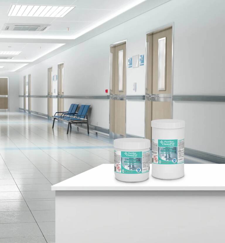 Pastillas desinfectantes para el ámbito sanitario