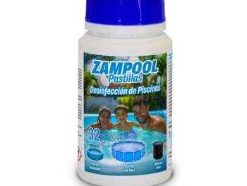 Pastillas Desinfectantes Zampool – 32 Tabletas para Piscinas Hinchables, Desinfección Segura y Eficaz Certificada UNE-EN 1040